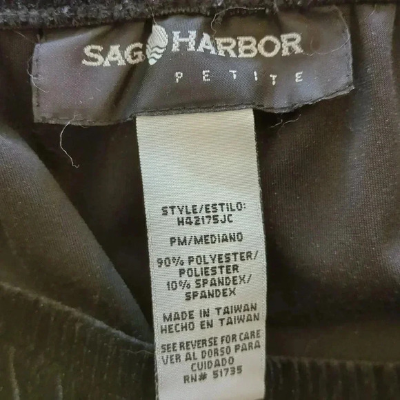 Black Velvet Pants Sag Harbor Petites - Picture 9 of 11